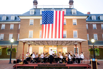 The band at Market Square, August 2010